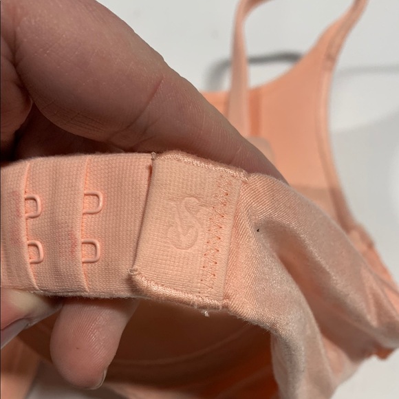 Victoria’s Secret - 7132 32D Elegant Lace Trim Peach Bra Pushup Padding - Picture 6 of 10